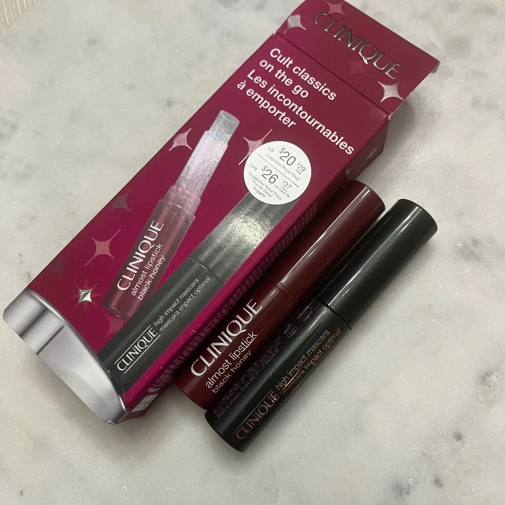 Clinique Black Honey Set‎ Cult Classics On The Go High Impact Mascara Makeup New